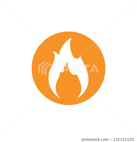 fire logo vector icon illustration fire logo vector icon illustration 132151120