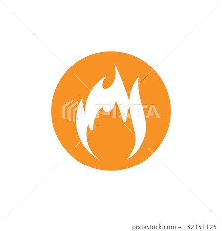 fire logo vector icon illustration fire logo vector icon illustration 132151125