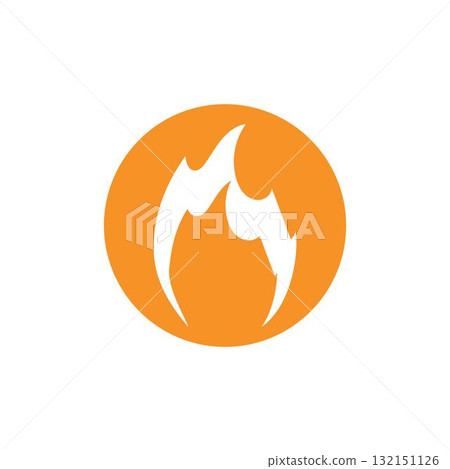 fire logo vector icon illustration fire logo vector icon illustration 132151126