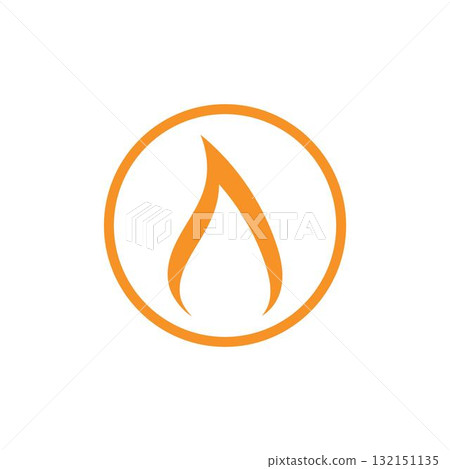 fire logo vector icon illustration fire logo vector icon illustration 132151135