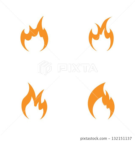 fire logo vector icon illustration fire logo vector icon illustration 132151137