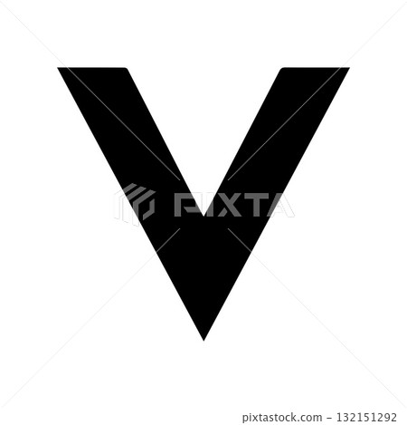Sleek Symmetrical V Symbol Expressing Precision and Structural Harmony Sleek Symmetrical V Symbol Expressing Precision and Structural Harmony 132151292