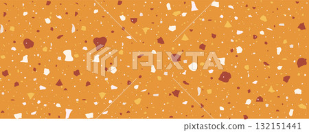 Speckle Terrazo. Classic Italian floor with pieces of marble, quartz and granite. Chaotic scattered confetti backdrop. Retro Vector illustration Speckle Terrazo. Classic Italian floor with pieces of marble, quartz and granite. Chaotic scattered confetti backdrop. Retro Vector illustration 132151441