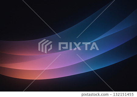 柔和光線的漸層在黑色背景上重疊 132151455
