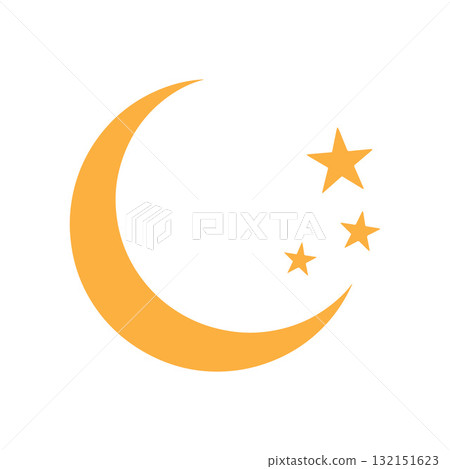 Elegant Orange Celestial Emblem Depicting Harmony Between Night and Light Elegant Orange Celestial Emblem Depicting Harmony Between Night and Light 132151623