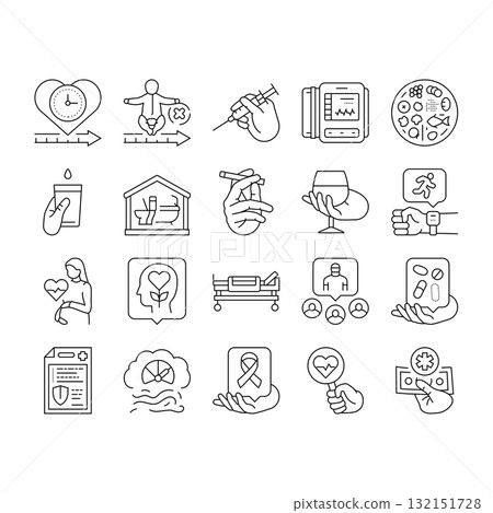 health indicators icons set vector health indicators icons set vector 132151728