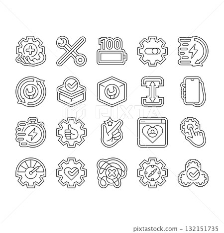 ease of use product icons set vector ease of use product icons set vector 132151735