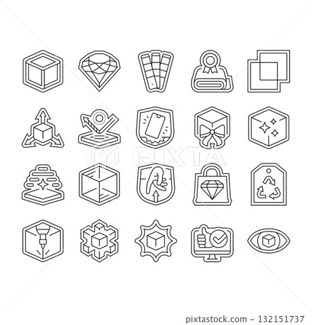 design aesthetics product icons set vector 132151737