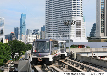 Gold Line, an elevated railway in Bangkok, Thailand 132151994