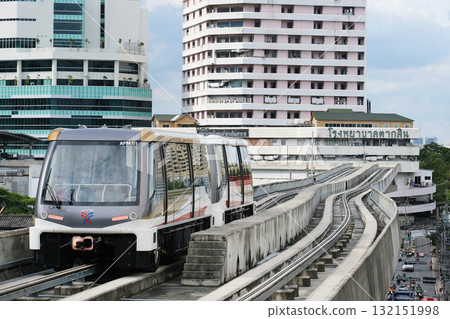 Gold Line, an elevated railway in Bangkok, Thailand Gold Line, an elevated railway in Bangkok, Thailand 132151998
