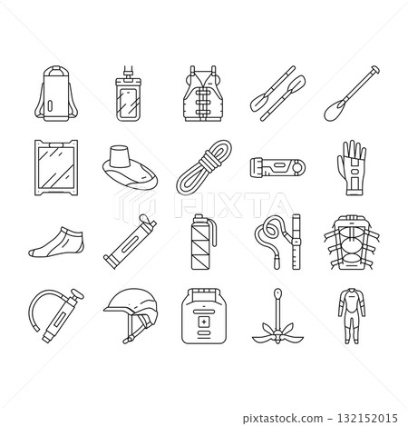 water trip tourism beach icons set vector 132152015