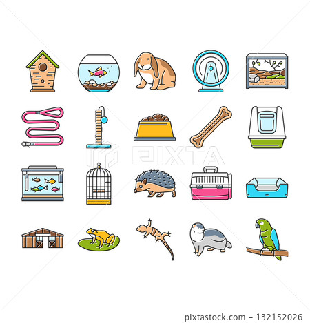 multi species home icons set vector multi species home icons set vector 132152026