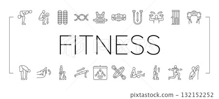 functional fitness mobility icons set vector 132152252