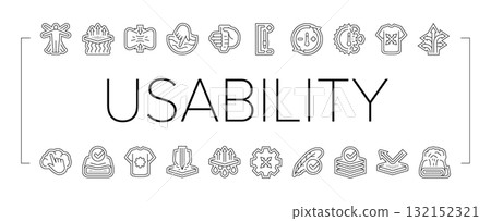 comfort usability product icons set vector comfort usability product icons set vector 132152321