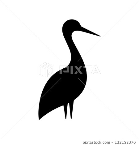 Ethnic-Inspired Stork Icon with Strong Geometric Aesthetic Ethnic-Inspired Stork Icon with Strong Geometric Aesthetic 132152370