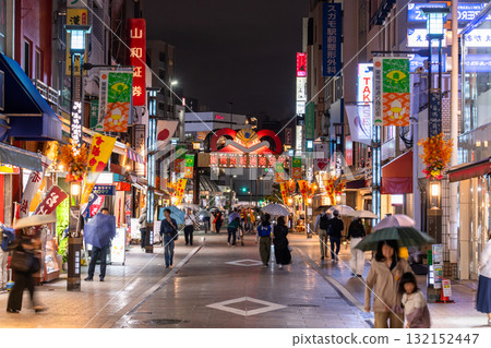 東京:巢鴨地藏通商店街的夜景 東京:巢鴨地藏通商店街的夜景 132152447