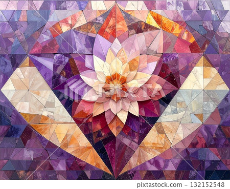 [AI-generated image] Reddish-purple aura art by Triangle Design 132152548