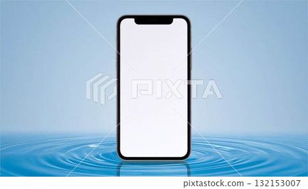 智慧型手機模型、白屏、水、水面、漣漪、行動技術、人工智慧生成 智慧型手機模型、白屏、水、水面、漣漪、行動技術、人工智慧生成 132153007