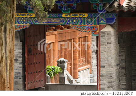 Ornate doorway at the Shaolin Temple in China Ornate doorway at the Shaolin Temple in China 132153267