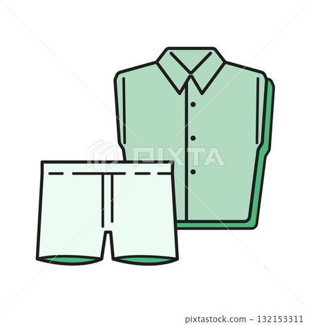 插圖素材:男士內衣和襯衫 插圖素材:男士內衣和襯衫 132153311