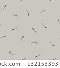 Flower stamens seamless pattern. Watercolor delicate botanical elements of flowers black seeds. Hand drawn isolated from grey background illustration. Floral fabric, wallpaper, natura scribbles print. 132153393