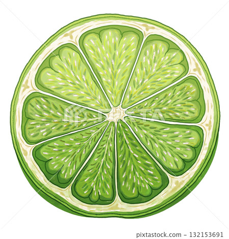 Cut citrus fruits (green) Cut citrus fruits (green) 132153691