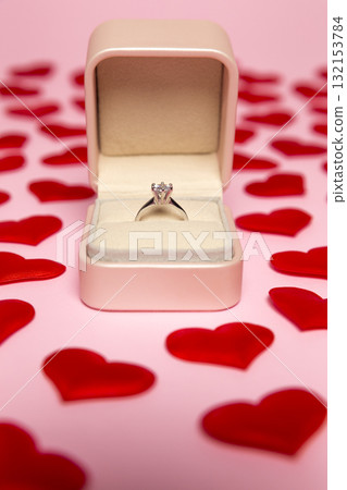 Diamond ring and heart for confession 132153784