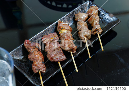 Assorted grilled offal. Dinner at a grilled offal restaurant. Shimoda City, Shizuoka Prefecture - 2025 132154300