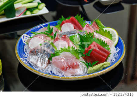 Assorted sashimi. Dinner at a grilled offal restaurant. Shimoda City, Shizuoka Prefecture - 2025 132154315