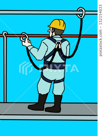 Safety measures for workers at height 132154833