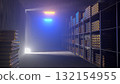 Generic gold reserve vault with stacks of gold bars. Bank vault with gold and cash. 3d rendering 132154955