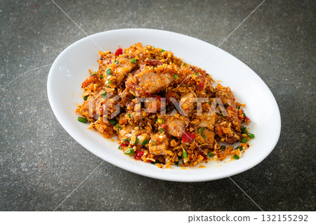 roasted crispy belly pork with salt and chili 132155292