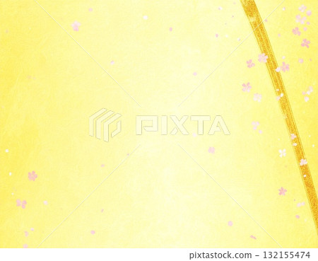 Washi paper (Japanese-style background material with a spring theme) 132155474