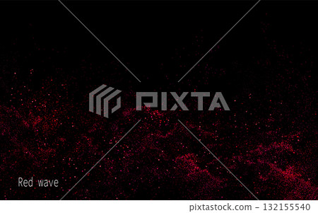 Background with exquisite shiny mosaic, red wavy pattern isolated 132155540