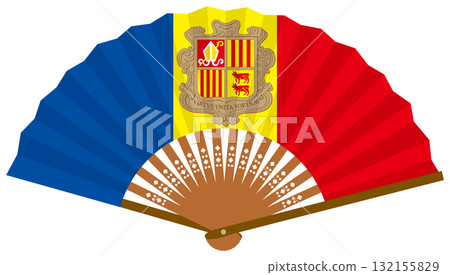Andorran flag fan Andorran flag fan 132155829