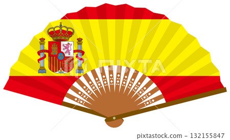 Spanish flag fan 132155847