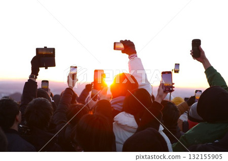 First sunrise of the year at Mount Kinka in Gifu 2024 First sunrise of the year at Mount Kinka in Gifu 2024 132155905