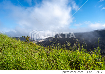 Beautiful landscape of Sierra Negra volcano on Isabela Island, Galapagos, Ecuador 132155947