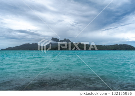 Panoramic View of Bora Bora Island in French Polynesia Panoramic View of Bora Bora Island in French Polynesia 132155956