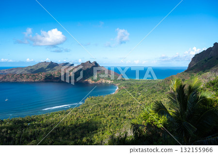 Anaho Bay and beach in Nuku Hiva, French Polynesia, Marquesas Islands Anaho Bay and beach in Nuku Hiva, French Polynesia, Marquesas Islands 132155966