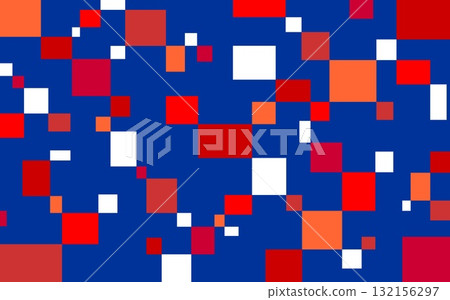 幾何圖案、正方形、藍紫色、橘色、紅色 132156297