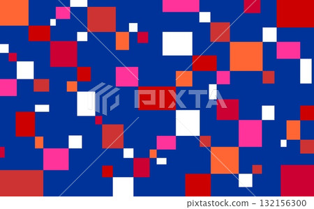 幾何圖案、正方形、藍紫色、橘色、紅色 幾何圖案、正方形、藍紫色、橘色、紅色 132156300