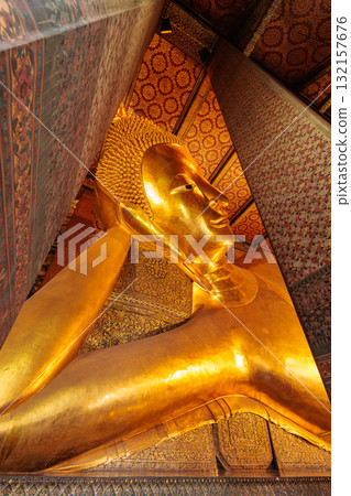 [Bangkok, Thailand] Giant Reclining Buddha "Wat Pho" [Vertical photo] 132157676