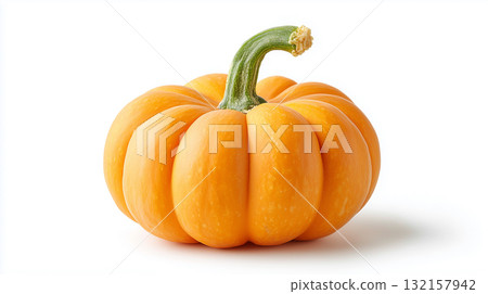 Orange pumpkin white background stock image 132157942