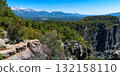 Taurus Mountains with snow near Antalya 132158110