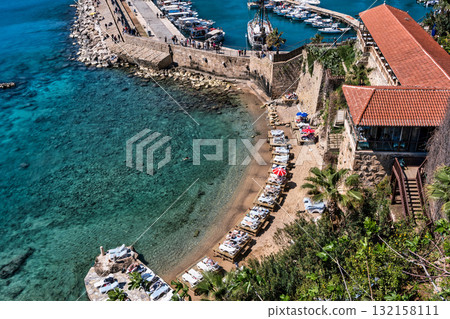 Historic old town of Antalya on the Mediterranean 132158111
