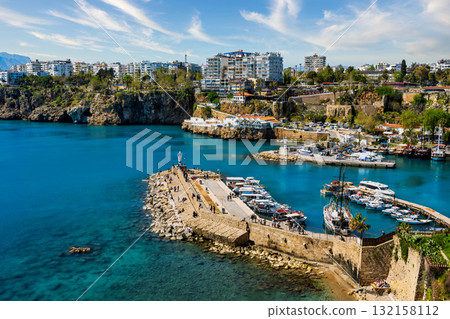 Historic old town of Antalya on the Mediterranean 132158112