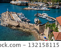 Antalya harbour with turquoise sea 132158115