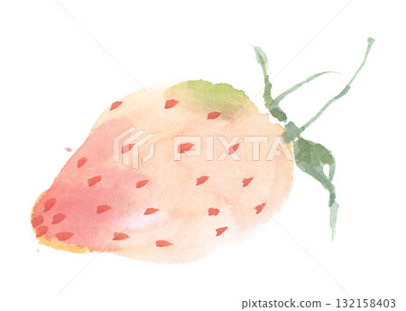Strawberry watercolor (hand-painted) 02 132158403