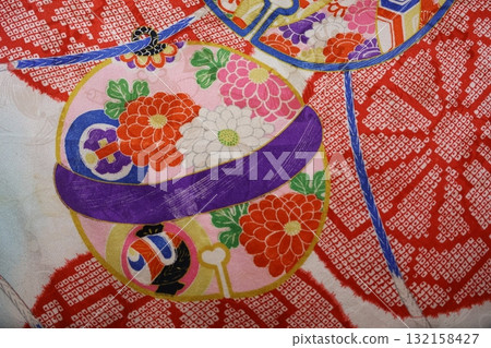 古董和服布料 132158427